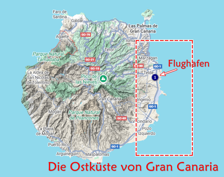 Die Ostküste von Gran Canaria